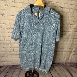 Goodfellow Blue Patterned Stretchy Men's Shirt Size Medium